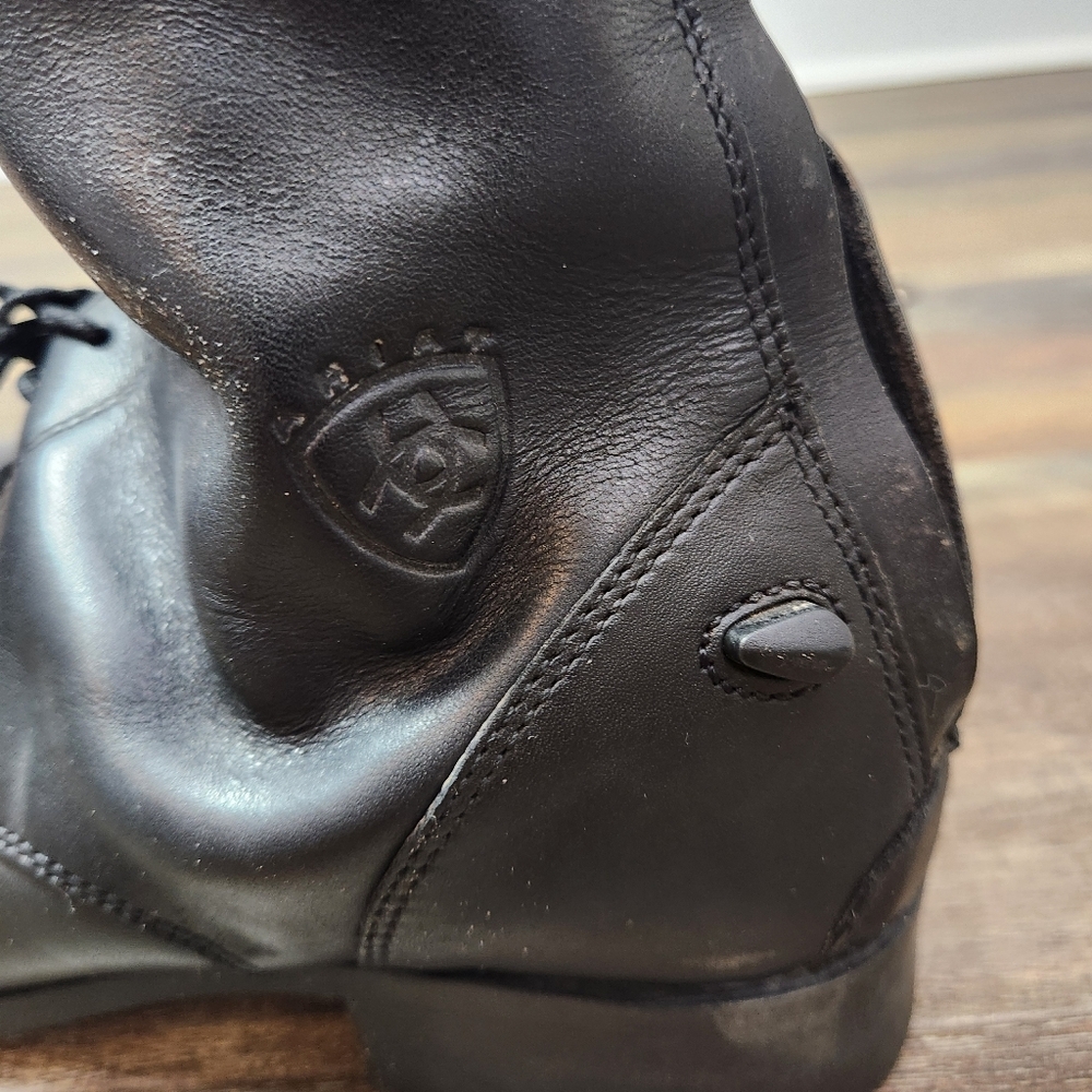 Ariat Heritage II Field Tall Black Riding Boot Zip Style 55001 Size 7.5 *Damaged - Picture 11 of 16